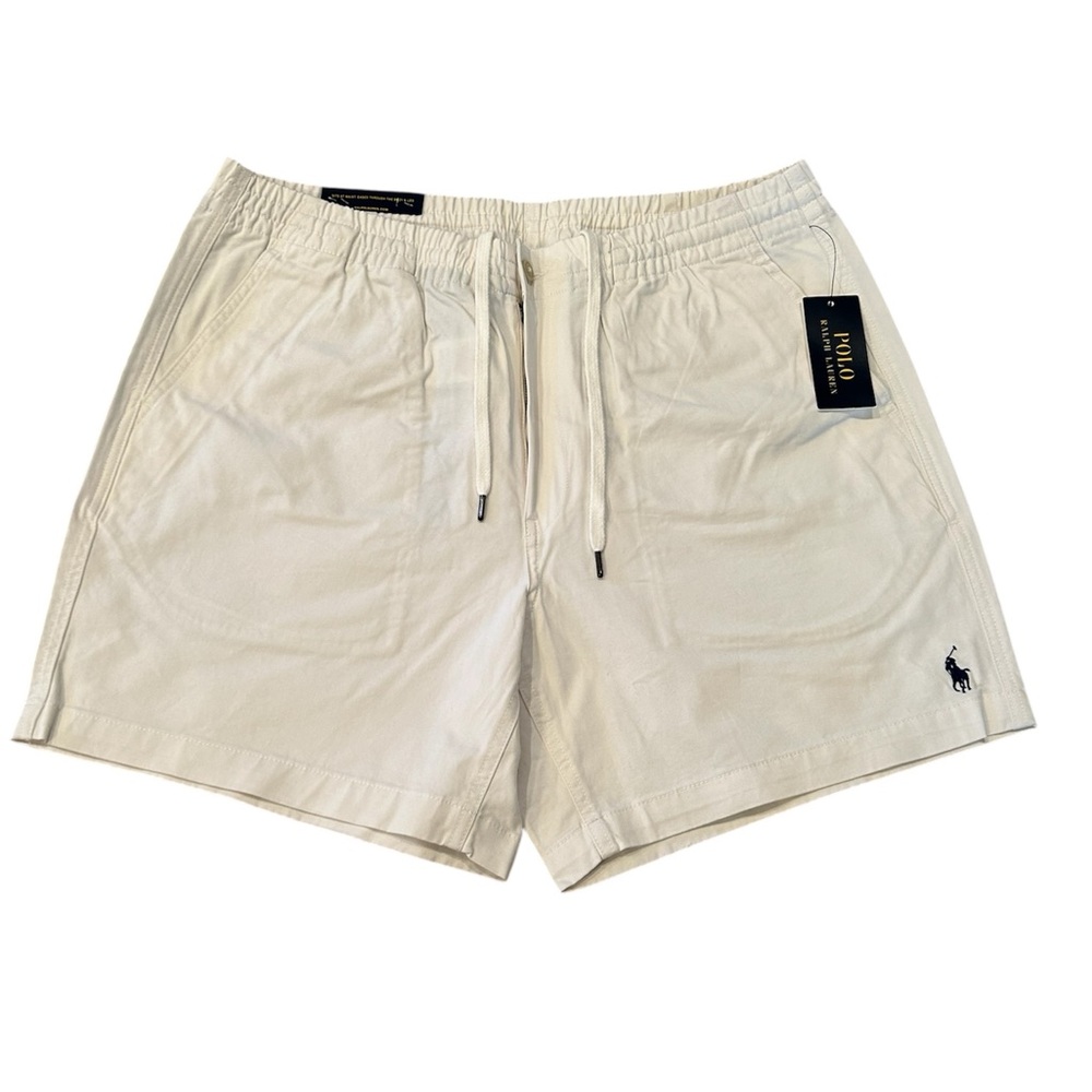 NWT Polo Ralph Lauren -Men's Cream Classic Fit-Stretch Prepster 6” Shorts- Sz XL